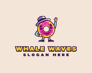 Colorful Waving Doughnut  logo design