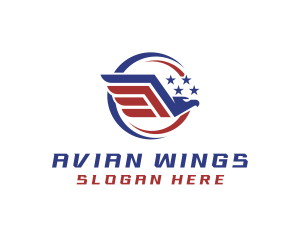 Aviation Eagle Wings logo design