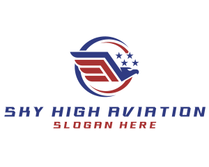 Aviation Eagle Wings logo design