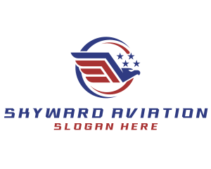 Aviation Eagle Wings logo design