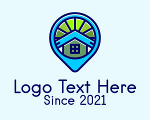 Renovation - Home Listing Location Pin logo design