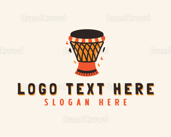 Musical African Drum Logo