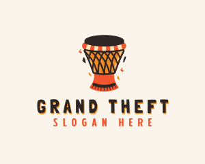 Bongo Drum - Musical African Drum logo design