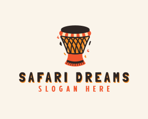 Musical African Drum  logo design