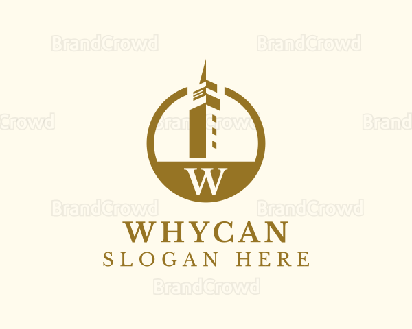 Skyscraper Building Hotel Logo