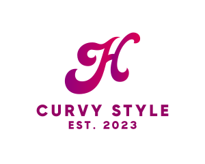 Curvy - Curvy Letter H logo design