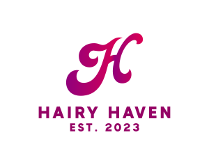 Curvy Letter H logo design