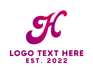 Letter H - Curvy Letter H logo design