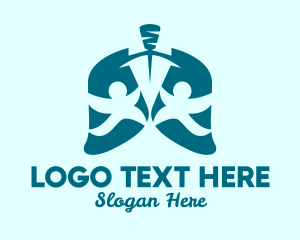 Respiratory - Healthy People Lungs logo design
