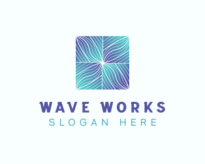 Gradient Wave Pattern logo design