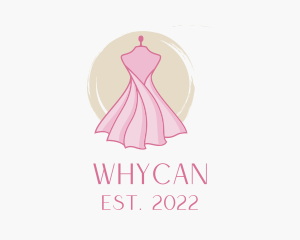 Dressmaking - Tailoring Fashion Gown logo design