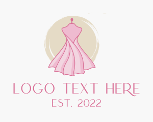 Dressmaking - Tailoring Fashion Gown logo design