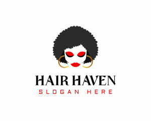 Haircare - Curl Fashion Female logo design