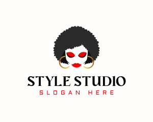 Hairdo - Curl Fashion Female logo design