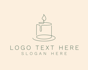 Massage - Candle Light Wax logo design
