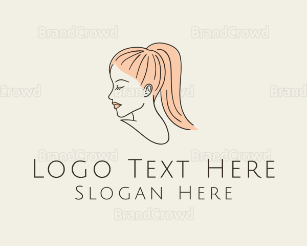 Ponytail Woman Hair Salon Logo