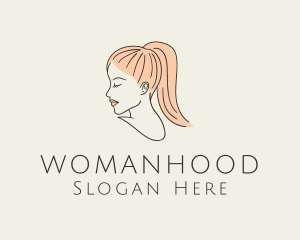 Ponytail Woman Hair Salon Logo