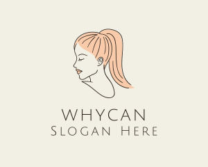 Ponytail Woman Hair Salon Logo