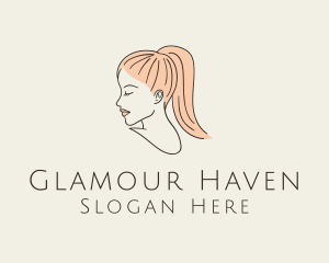 Salon - Ponytail Woman Hair Salon logo design