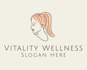 Ponytail Woman Hair Salon logo design