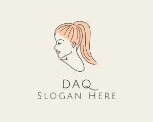 Beautiful - Ponytail Woman Hair Salon logo design