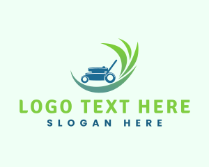 Eco - Lawn Mower Garden logo design