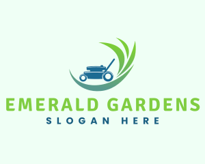 Lawn Mower Garden logo design