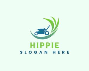 Eco - Lawn Mower Garden logo design