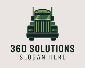 Green Freight Cargo Distribution logo design