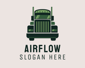 Green Freight Cargo Distribution logo design