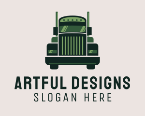 Green Freight Cargo Distribution logo design