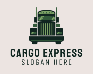 Green Freight Cargo Distribution logo design