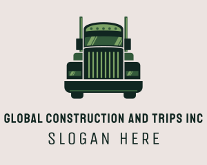 Green Freight Cargo Distribution logo design