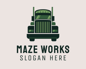 Green Freight Cargo Distribution logo design