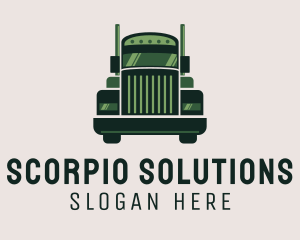 Green Freight Cargo Distribution logo design