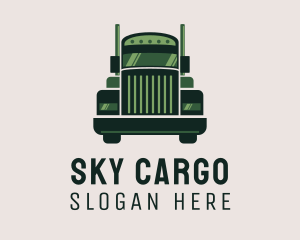 Green Freight Cargo Distribution logo design