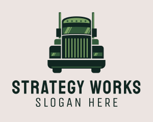 Green Freight Cargo Distribution logo design