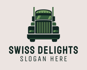 Green Freight Cargo Distribution logo design