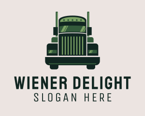 Green Freight Cargo Distribution logo design