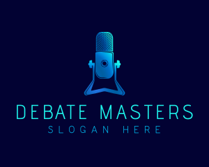 Debate - Media Podcast Microphone logo design