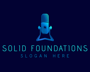Singer - Media Podcast Microphone logo design