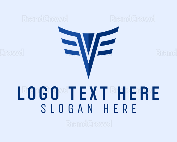 Pilot Wings Letter V Logo