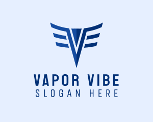 Pilot Wings Letter V logo design