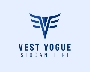 Pilot Wings Letter V logo design