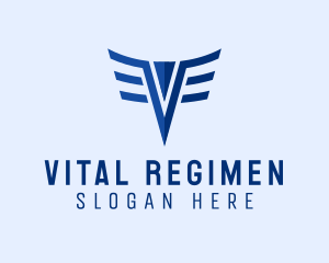 Pilot Wings Letter V logo design