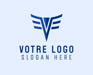 Pilot Wings Letter V logo design