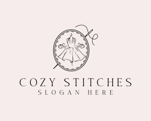 Elegant Dressmaker Needle logo design