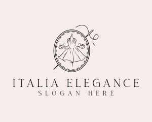 Elegant Dressmaker Needle logo design