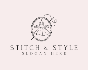 Elegant Dressmaker Needle logo design