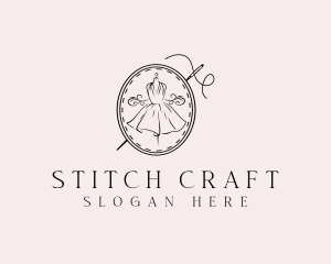 Stitch - Elegant Dressmaker Needle logo design